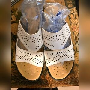 White Perforated Sandals new size 9